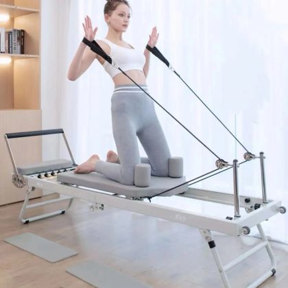 Stainless Steel Black and White Pilates Core Bed – Ladies’ Yoga Studio Equipment